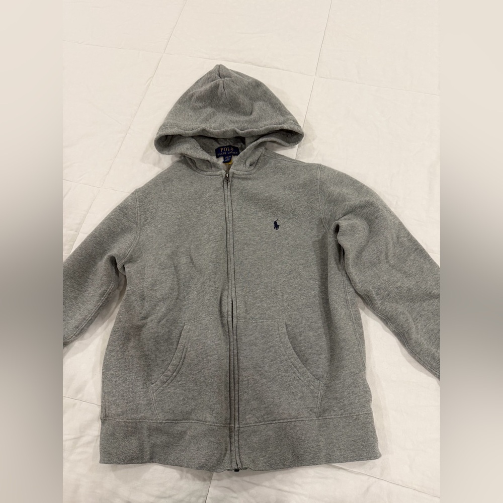 Polo by Ralph Lauren Heather Gray Zip-Up Hoodie